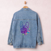 französische Bulldogge mit Herzhalsband Denim Jacket (Hangar)