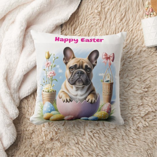 Französische Bulldogge mit Ostereiern  Kussen (Deken)