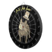 Französische Bulldogge mit Zylinder Dartbord (Voorkant Rechts)