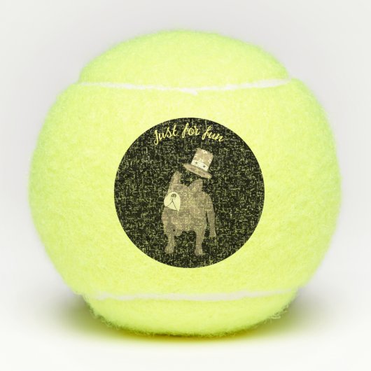 Französische Bulldogge mit Zylinder   Tennisballen (Voorkant)