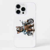 französische Bulldogge Motorrad iPhone Hoesje (Achterkant)