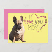  französische Bulldogge Muttertag French Bulldog Briefkaart (Voorkant / Achterkant)
