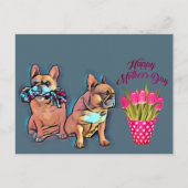 Französische Bulldogge Muttertag French Bulldog Briefkaart (Voorkant)