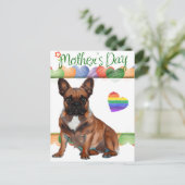 Französische Bulldogge Muttertag French Bulldog Briefkaart (Staand voorkant)