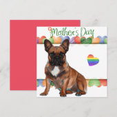 Französische Bulldogge Muttertag French Bulldog Kaart (Voorkant / Achterkant)