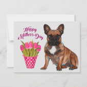 Französische Bulldogge Muttertag French Bulldog Kaart (Voorkant)