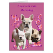 Französische Bulldogge Muttertag Karte (Voorkant)