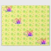 Französische Bulldogge Neon French Bulldog Cadeaupapier (Vlak)