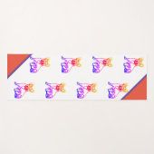 Französische Bulldogge Neon French Bulldog Yogamat (Voorkant (horizontaal))