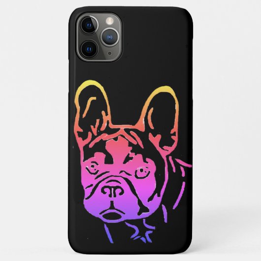 Französische Bulldogge Neon Herz French Bulldog Case-Mate iPhone Case (Achterkant)