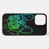 Französische Bulldogge Neon Herz French Bulldog iPhone Hoesje (Achterkant horizontaal)