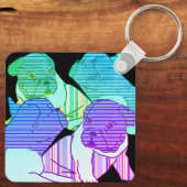 Französische Bulldogge Neon  Urlaub Sleutelhanger (Achterkant)