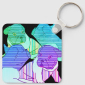Französische Bulldogge Neon  Urlaub Sleutelhanger (Achterkant)