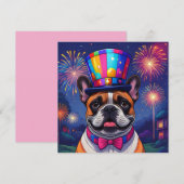 Französische Bulldogge Neujahr French Bulldog (Voorkant / Achterkant)