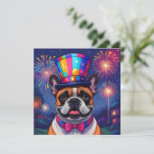 Französische Bulldogge Neujahr French Bulldog (Staand voorkant)