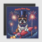 Französische Bulldogge Neujahr French Bulldog  (Voorkant / Achterkant)