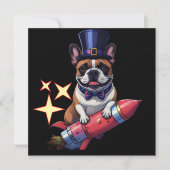 Französische Bulldogge Neujahr French Bulldog  (Voorkant)