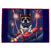 Französische Bulldogge Neujahr French Bulldog Groot Cadeauzakje (Achterkant)