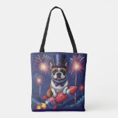 Französische Bulldogge Neujahr French Bulldog  Tote Bag (Achterkant)