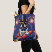 Französische Bulldogge Neujahr French Bulldog  Tote Bag (Dichtbij)