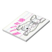 Französische Bulldogge Notizblock Notitieblok (Linkerzijde)