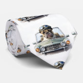 Französische Bulldogge Oldtimer Bulldog Vatertag Stropdas (Opgerold)