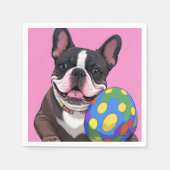 Französische Bulldogge Osterei French Bulldog Servet (Voorkant)