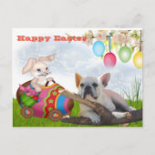französische Bulldogge Ostern French Bulldog  Briefkaart (Voorkant)