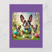 Französische Bulldogge Ostern French Bulldog Briefkaart (Voorkant)