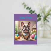 Französische Bulldogge Ostern French Bulldog Briefkaart (Staand voorkant)