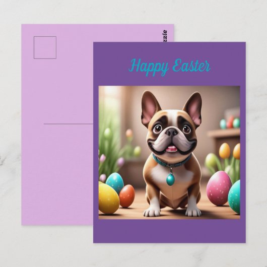 Französische Bulldogge Ostern French Bulldog Briefkaart (Voorkant / Achterkant)