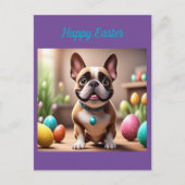 Französische Bulldogge Ostern French Bulldog Briefkaart (Voorkant)
