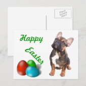 Französische Bulldogge Ostern French Bulldog Feestdagenkaart (Voorkant / Achterkant)