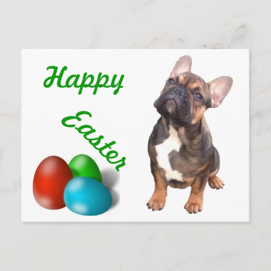 Französische Bulldogge Ostern French Bulldog Feestdagenkaart (Voorkant)