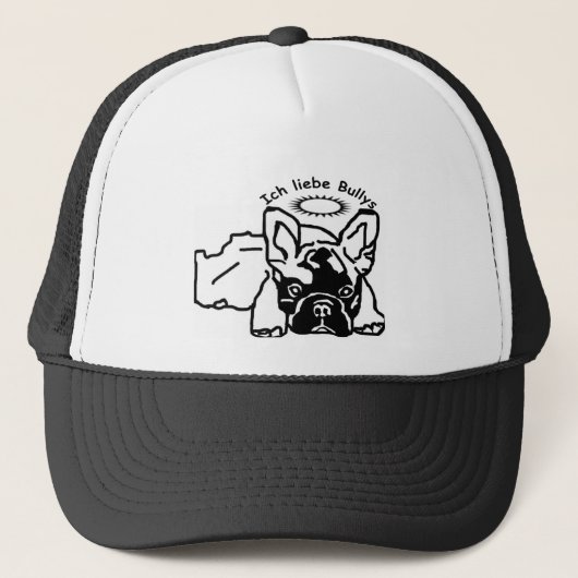Französische Bulldogge petje Trucker Pet (Voorkant)