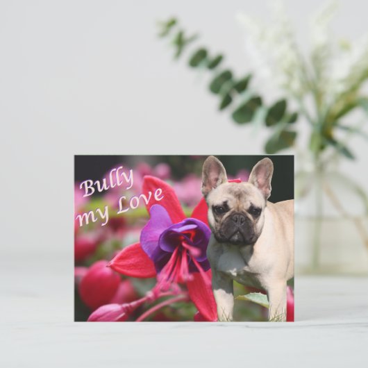 Französische Bulldogge Postkarte Briefkaart (Staand voorkant)