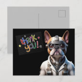 Französische Bulldogge Roboter Vatertag Briefkaart (Voorkant / Achterkant)