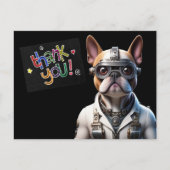 Französische Bulldogge Roboter Vatertag Briefkaart (Voorkant)