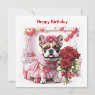 Französische Bulldogge Rosen Franse Bulldog