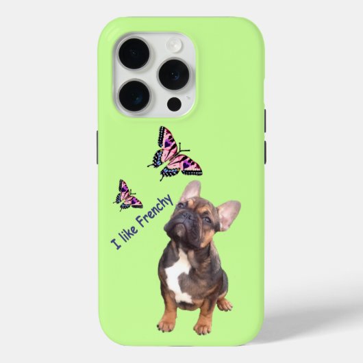 Französische Bulldogge Schmetterling Bulldog Case-Mate iPhone Case (Achterkant)