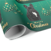 Französische Bulldogge schwarz French Bulldog Cadeaupapier (Rol Hoek)