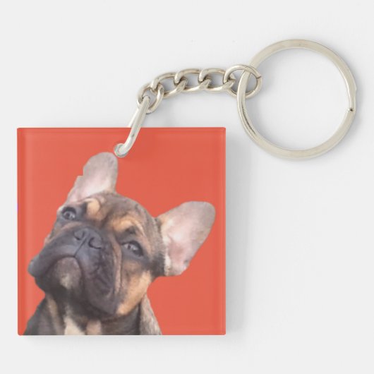 Französische Bulldogge Sleutelhanger (Achterkant)