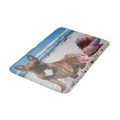 Französische Bulldogge Sommer French Bulldog Badmat (Gekanteld)