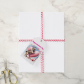 Französische Bulldogge springt Herz Valentinstags  Cadeaulabel (Met Touw)