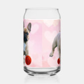 Französische Bulldogge Sprung French Bulldog Blikvorm Glas (Links)