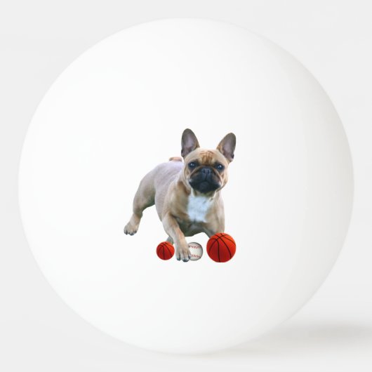 Französische Bulldogge Sprung French Bulldog  Pingpongbal (Voorkant)