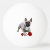 Französische Bulldogge Sprung French Bulldog  Pingpongbal (Achterkant)
