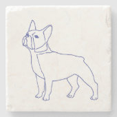 Französische Bulldogge Stenen Onderzetter (Voorkant)