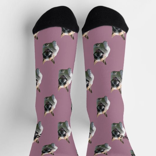 Französische Bulldogge Supergirl  Socken Sokken (Top)