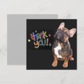 Französische Bulldogge Thanks French Bulldog Kaart (Voorkant / Achterkant)